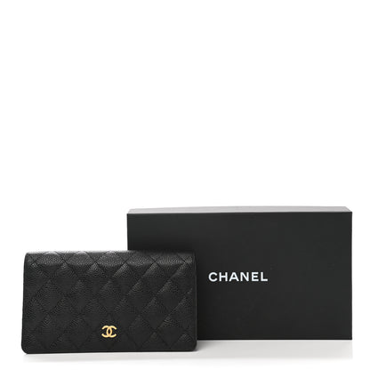 Chanel Caviar Quilted Yen Wallet Black 10 of 10
