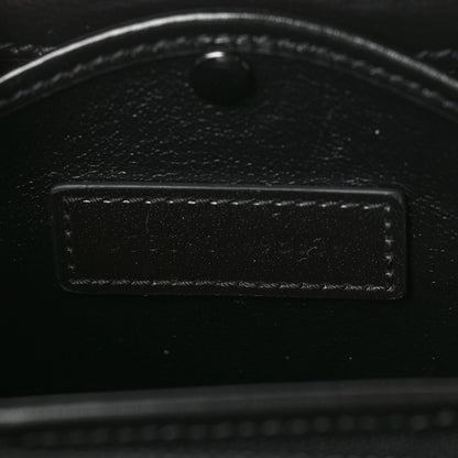 Gucci Boarded Dyana Lux Calfskin Web Monochrome Small Bamboo 1947 Top Handle Bag Black 7 of 10