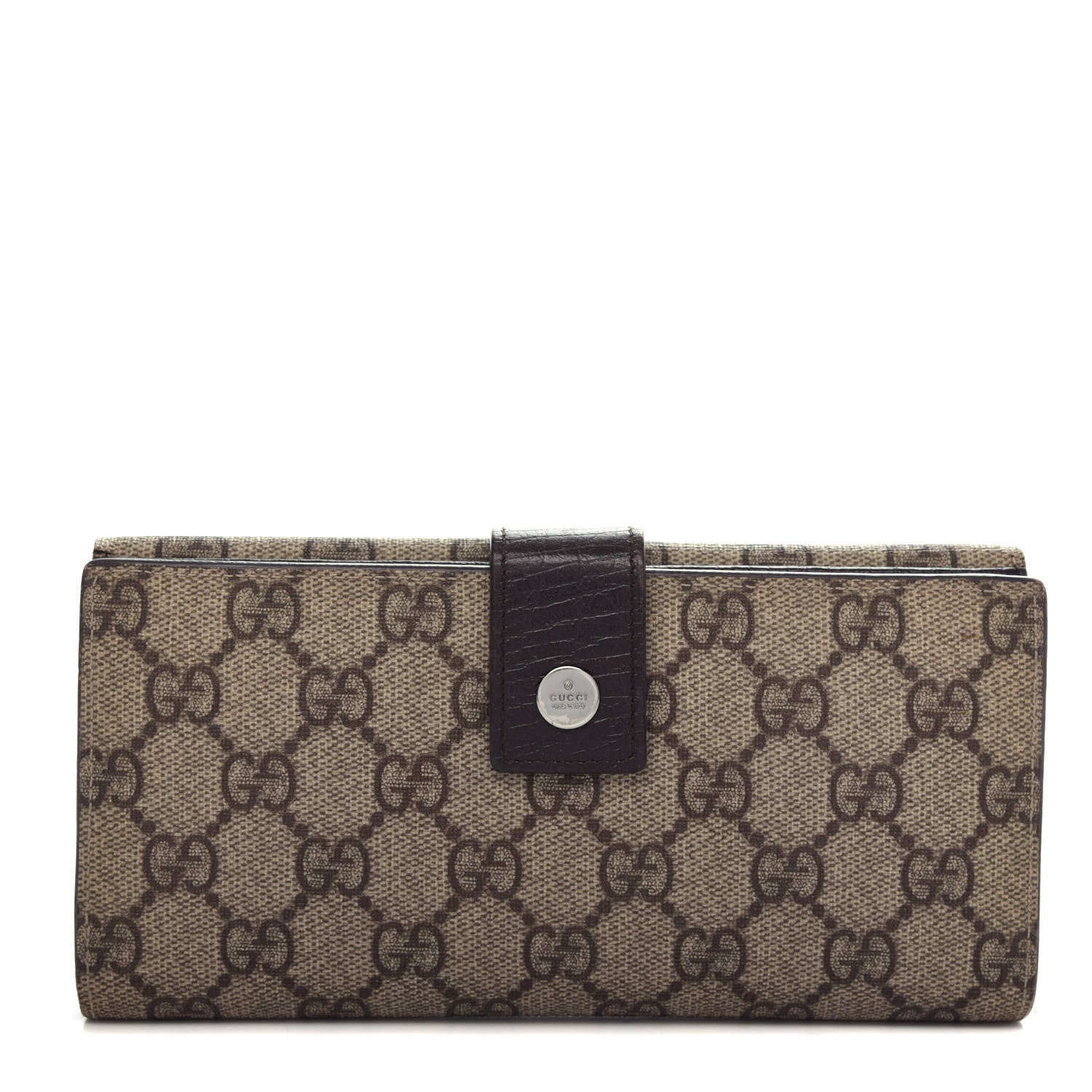 Gucci GG Plus Monogram Ladies GG Continental Wallet Beige Ebony Cocoa 1 of 9