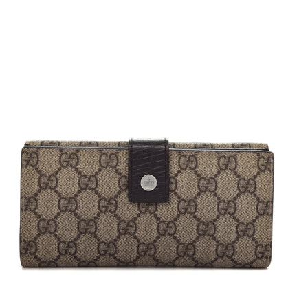 Gucci GG Plus Monogram Ladies GG Continental Wallet Beige Ebony Cocoa 1 of 9