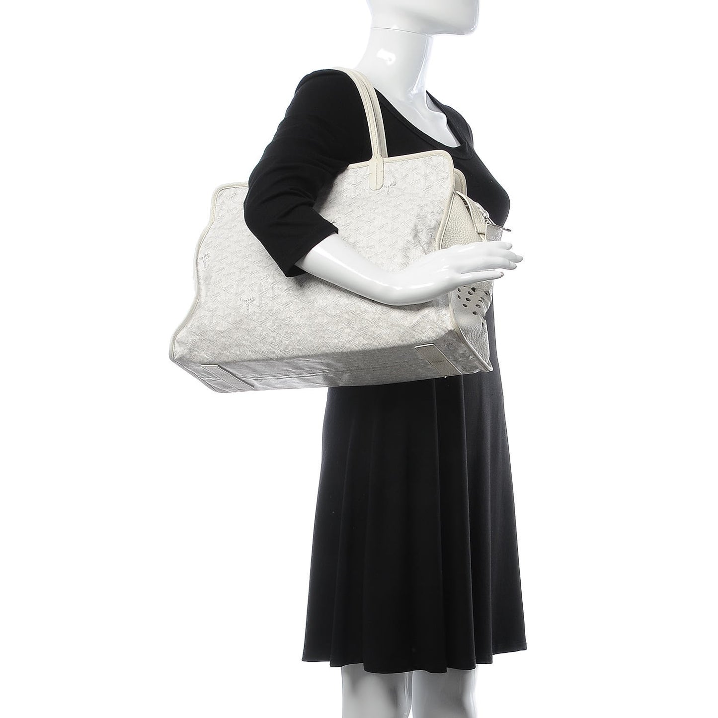 Goyardine Sac Hardy Pet Carrier PM White