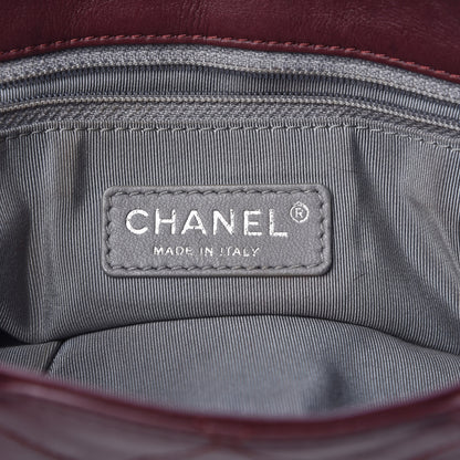 Chanel Calfskin Coco Pleats Large Messenger Flap Burgundy 6 of 11