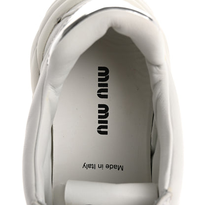 Miu Miu Nappa Quilted Sneakers 35 White 7 of 13