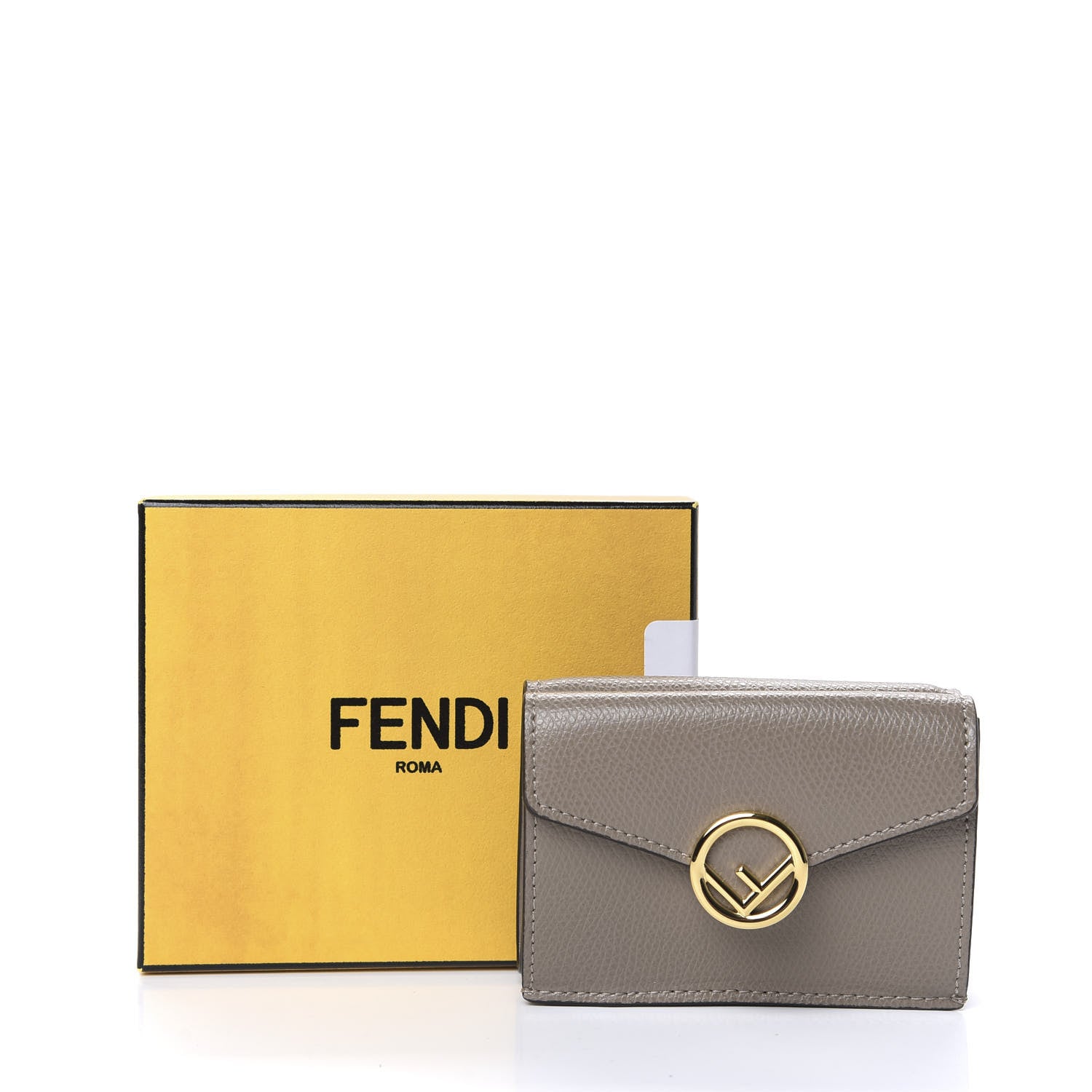 Fendi Vitello Cruise F is Fendi Micro Tri-Fold Envelope Wallet Tortora 7 of 7