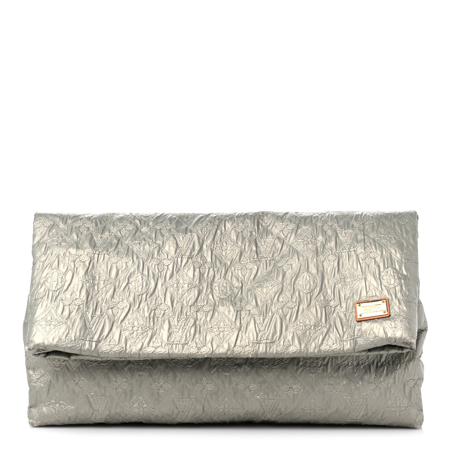 Louis Vuitton Jacquard Quilted Monogram Limelight Clutch GM Perle 1 of 14