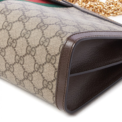 Gucci GG Supreme Monogram Web Medium Ophidia Chain Shoulder Bag Brown 5 of 11
