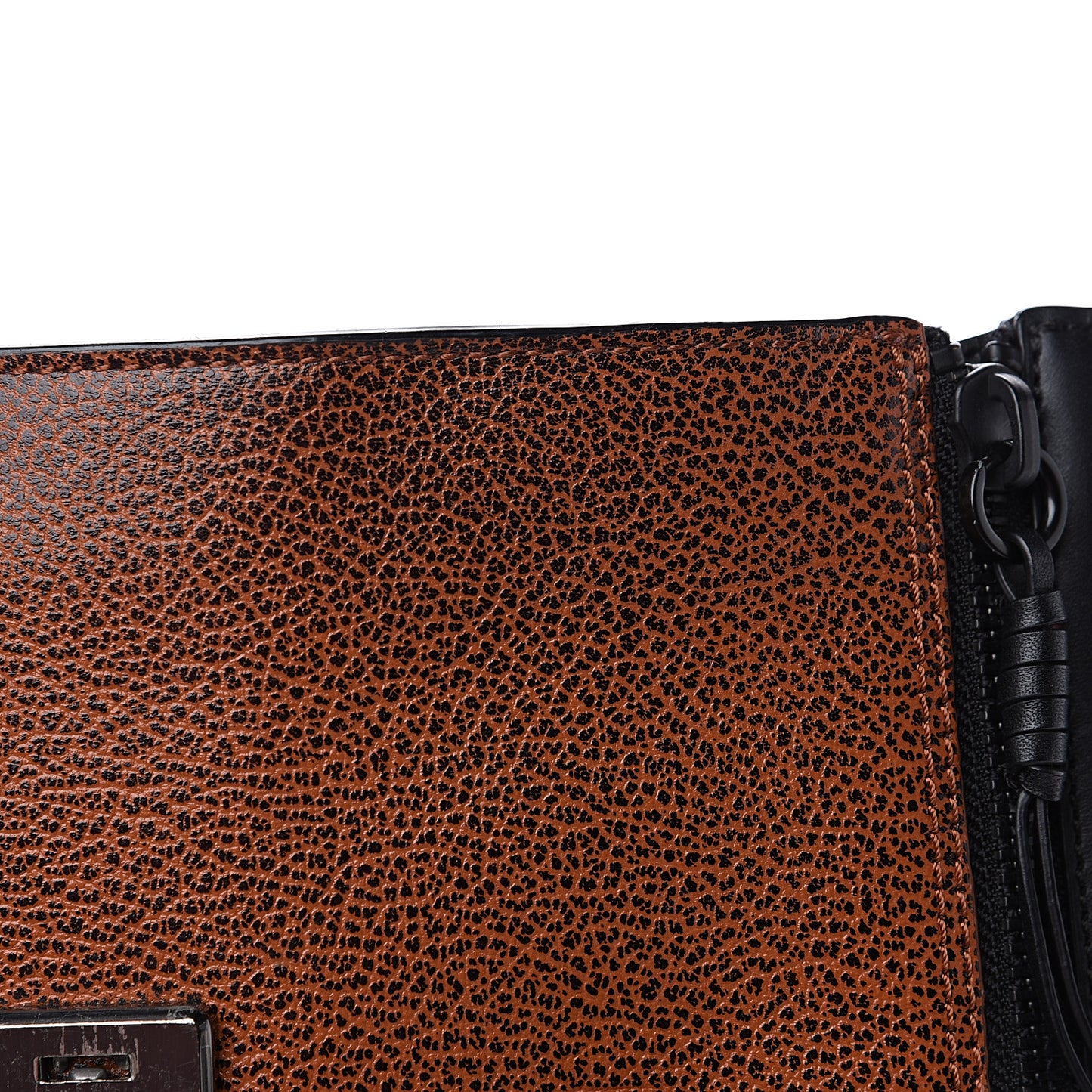 3.1 Textured Calfskin Large Colorblock Pashli Satchel Copper