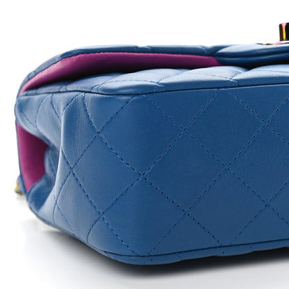 Chanel Lambskin Quilted Mini Rectangular Flap Blue Purple 8 of 9