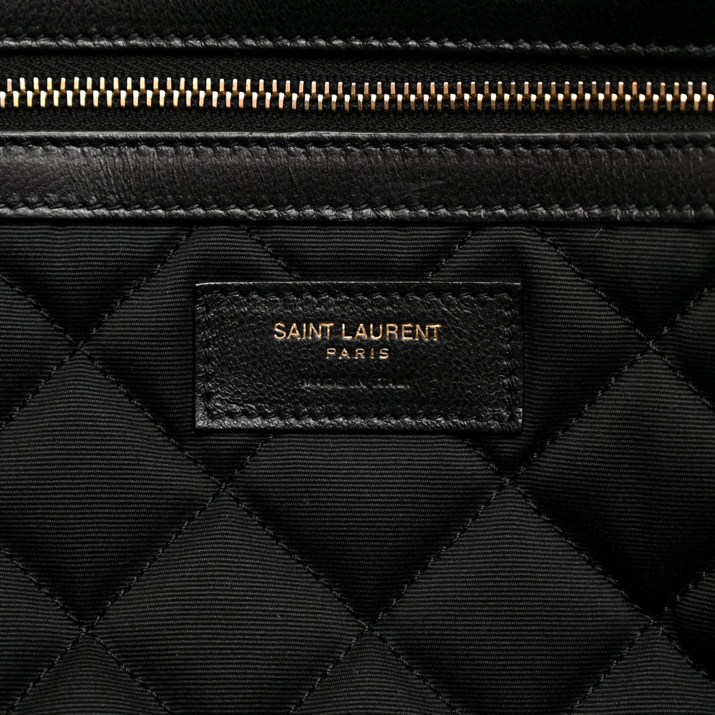Calfskin Quilted ES Giant Travel Bag Black