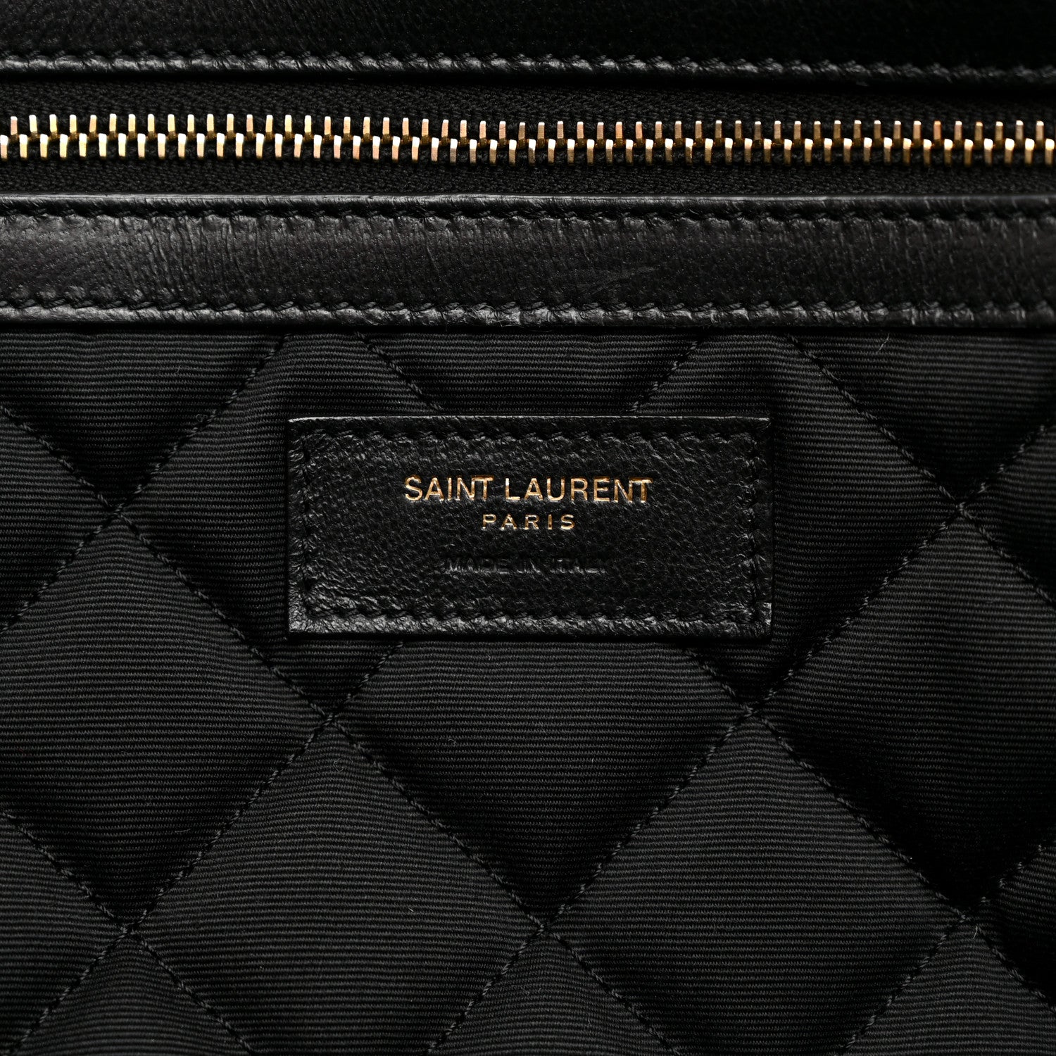 Saint Laurent Calfskin Quilted ES Giant Travel Bag Black 5 of 9
