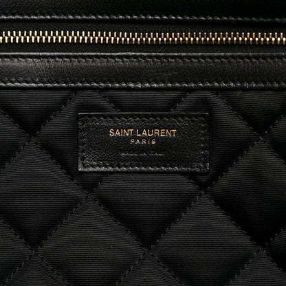 Saint Laurent Calfskin Quilted ES Giant Travel Bag Black 5 of 9