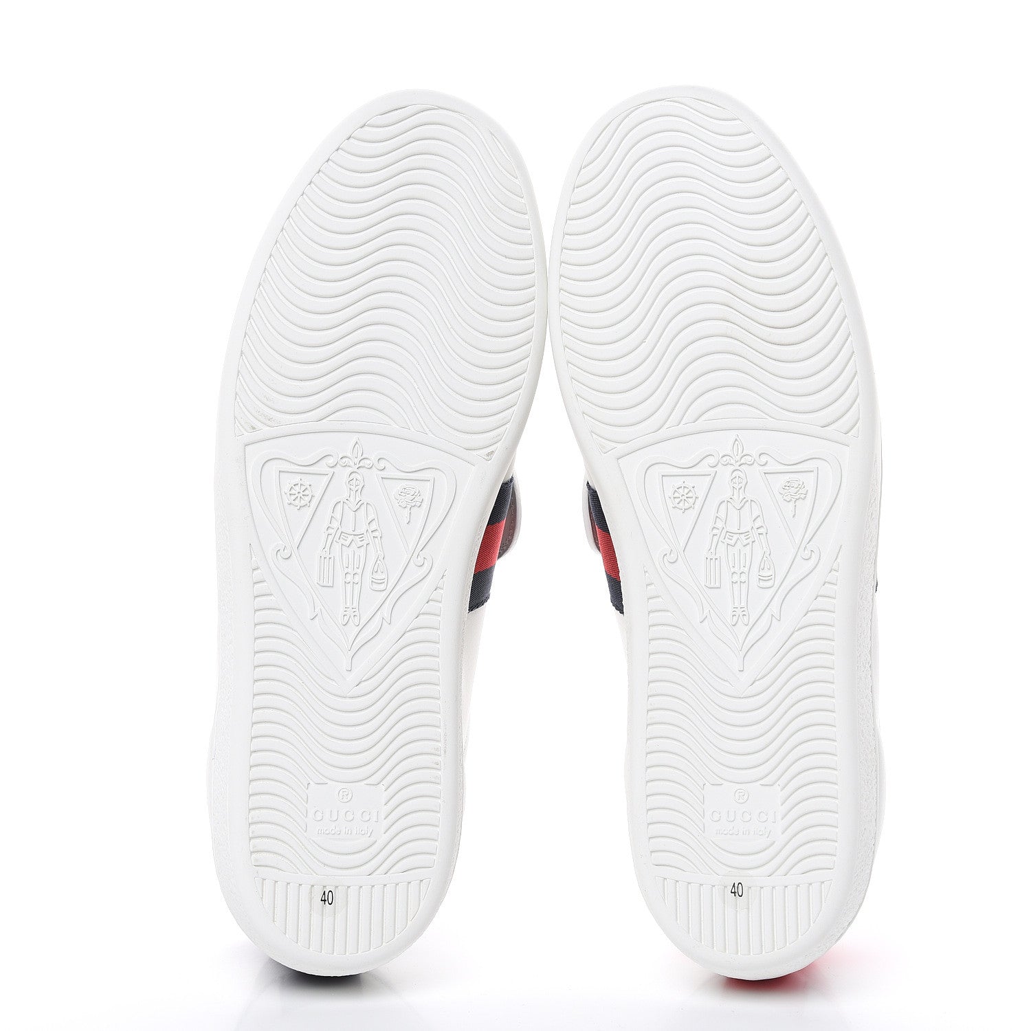 Gucci Calfskin Ayers Crystal Web Womens New Ace Pineapple Sneakers 40 White 5 of 10