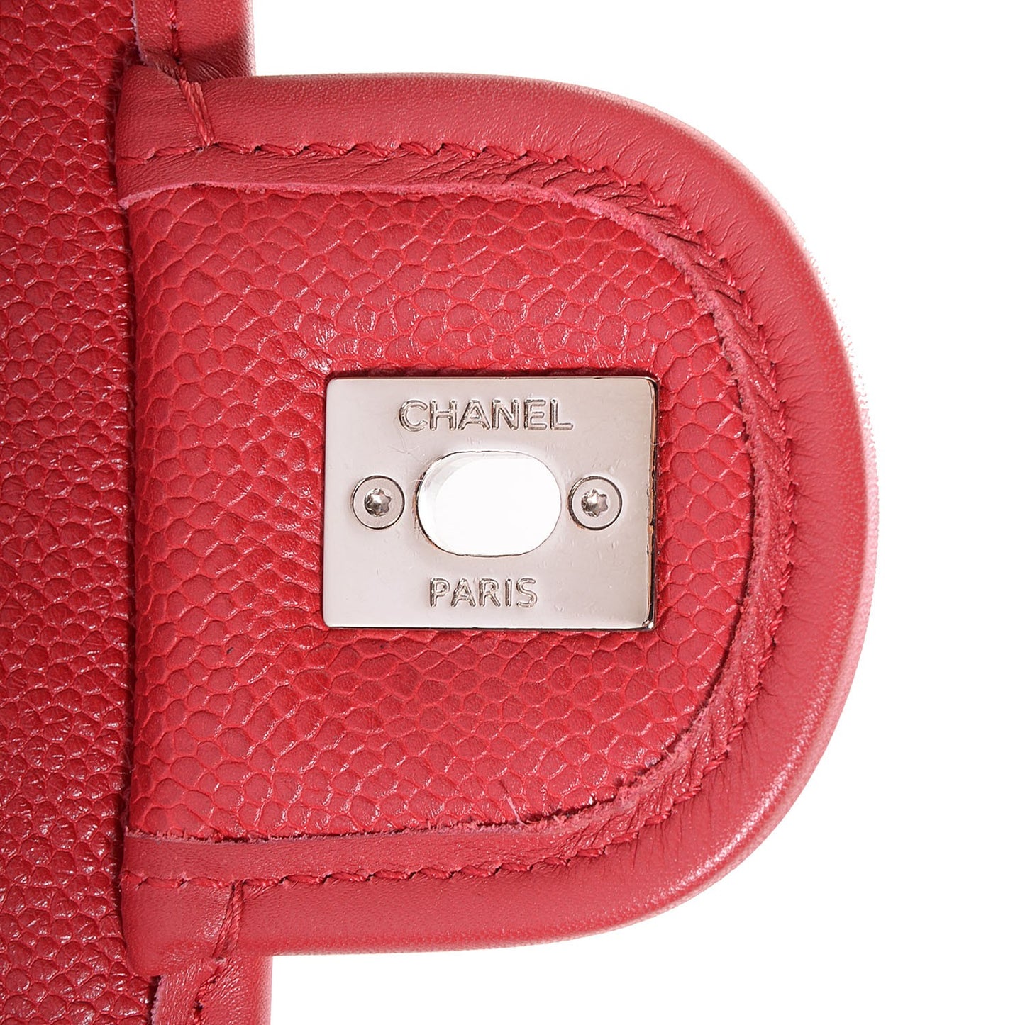 Caviar Quilted Medium French Riviera Flap Red