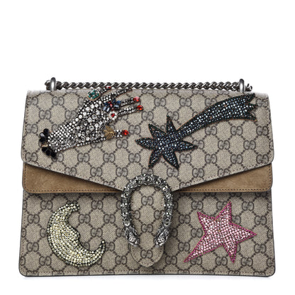 Gucci GG Supreme Monogram Shooting Star Embroidered Medium Dionysus Shoulder Bag Beige 1 of 16