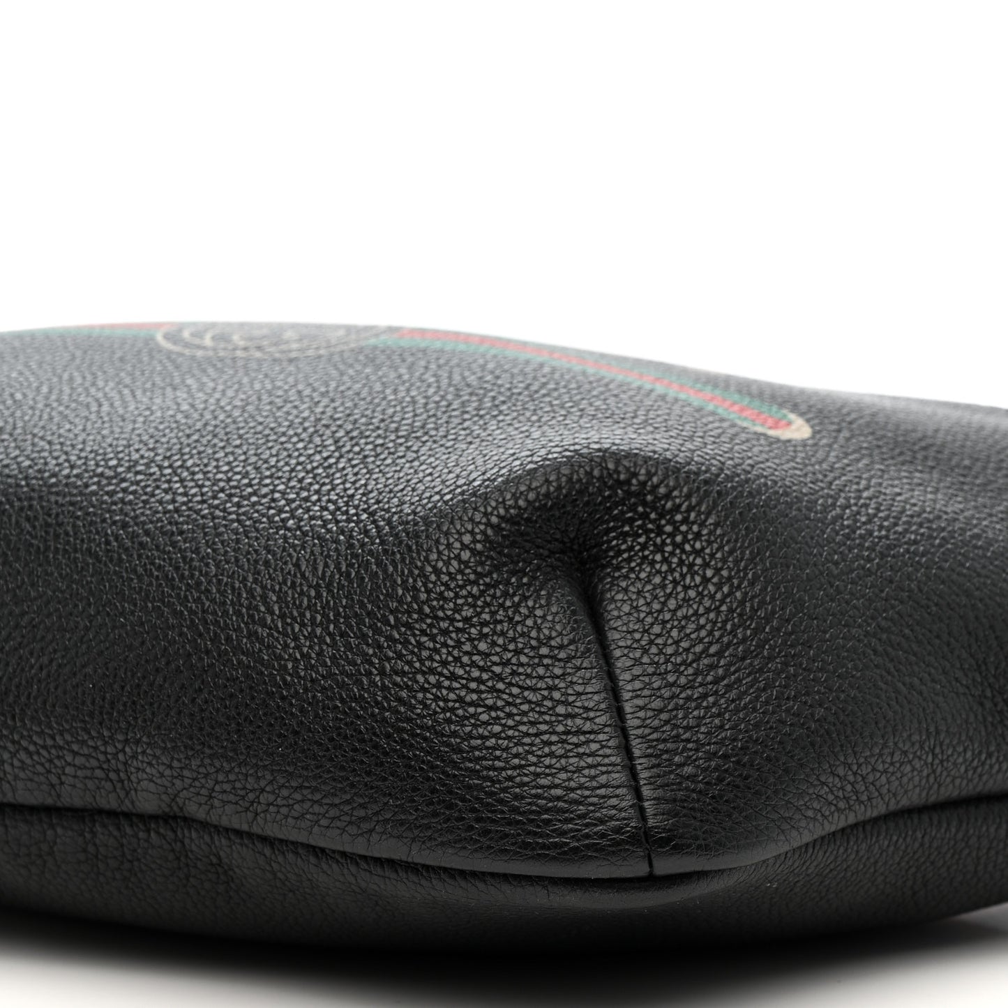 Grained Calfskin Logo Belt Bag Black