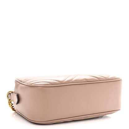 Gucci Calfskin Matelasse Small GG Marmont Chain Shoulder Bag Porcelain Rose 4 of 9