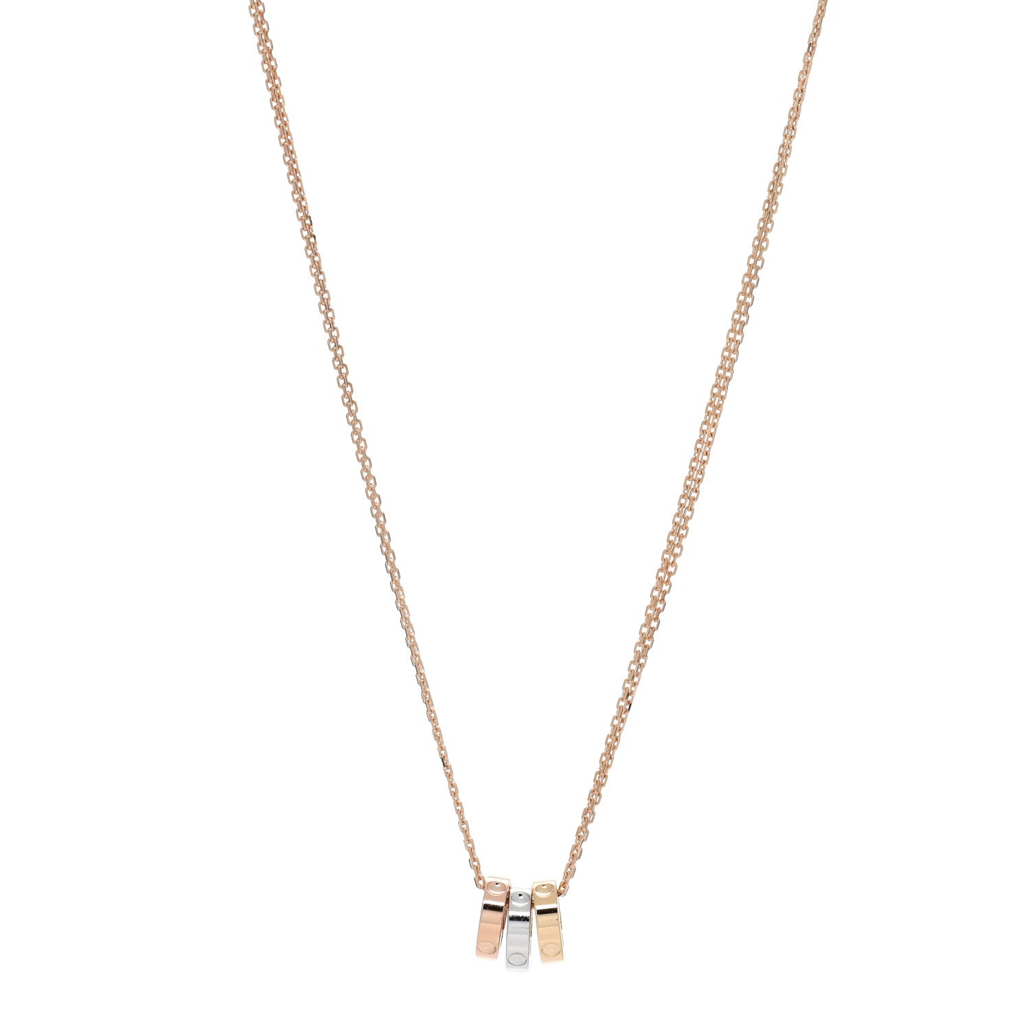 Louis Vuitton 18K Yellow White Pink Gold Empreinte Pendant Necklace 1 of 4
