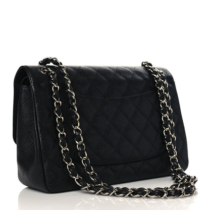 Chanel Caviar Quilted Jumbo Double Flap Black 3 of 10