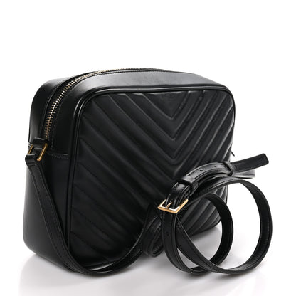 Saint Laurent Calfskin Matelasse Monogram Lou Camera Bag Black 3 of 10