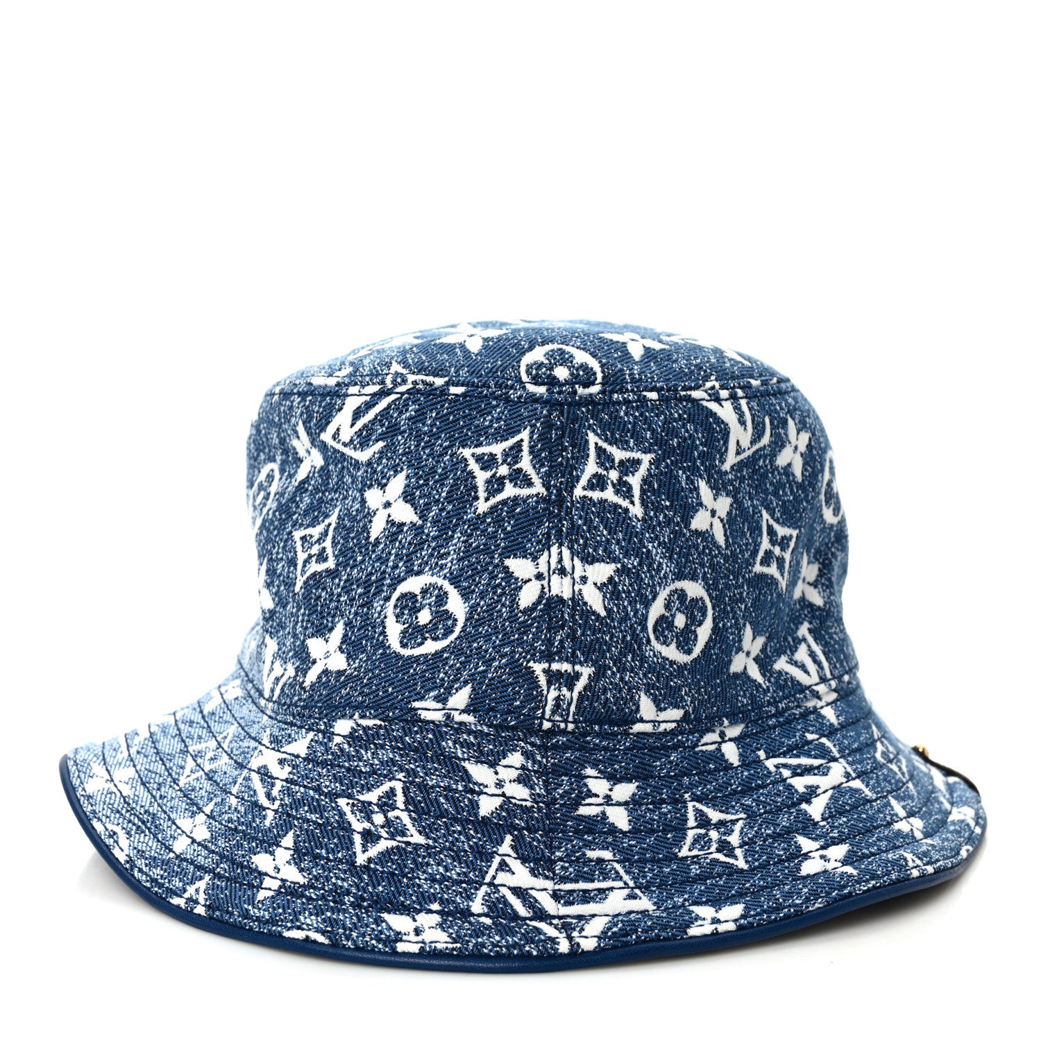 Louis Vuitton Monogram Denim Jacquard Bob Bucket Hat Blue 4 of 9