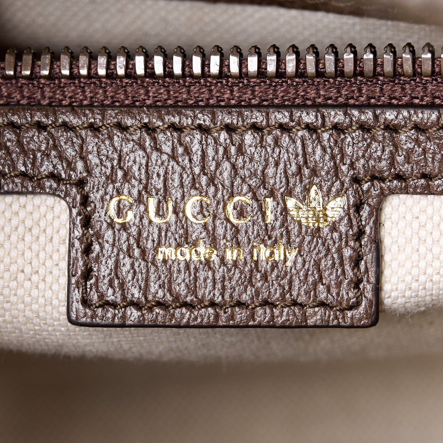 Gucci X ADIDAS Crystal Vintage Monogram Textured Dollar Calfskin Web Trefoil Logo Mini Bowling Bag Mid Natural Nut Off White New Acero 6 of 10
