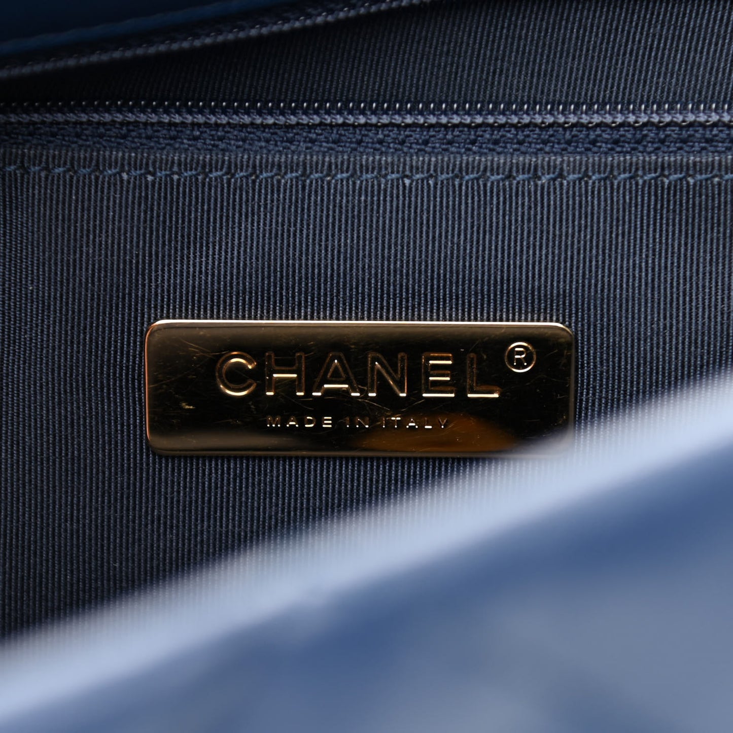 Goatskin Quilted Large Chanel 19 Flap Dark Blue