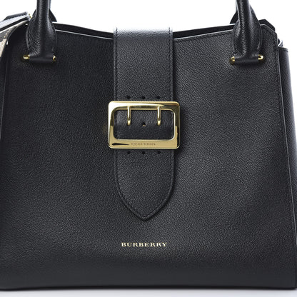 Burberry Soft Grain Calfskin Medium Buckle Tote Black 9 of 12