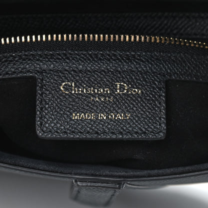 Christian Dior Grained Calfskin Saddle Bag Black 6 of 9