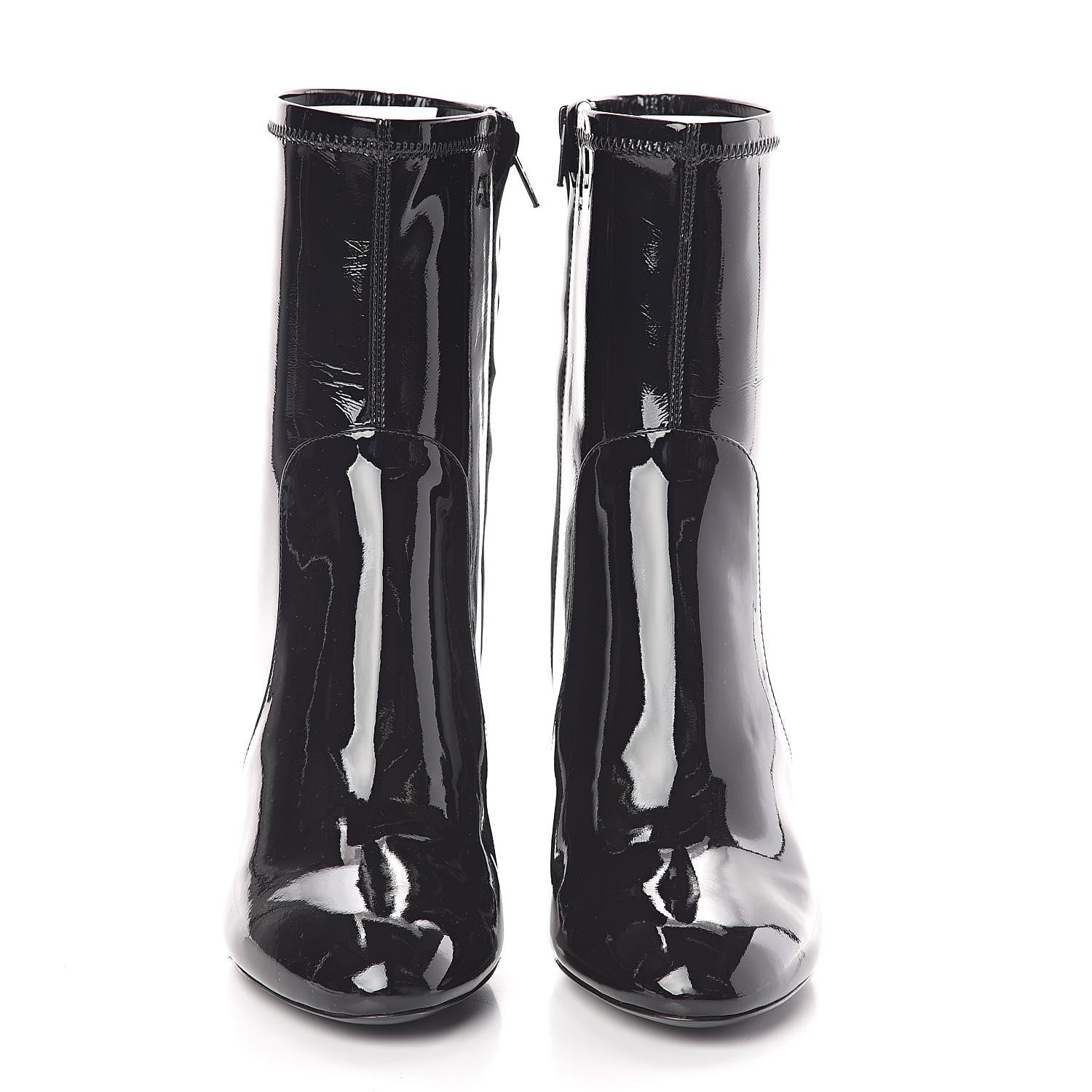 Louis Vuitton Patent Silhouette Ankle Boots 36.5 Black 2 of 6