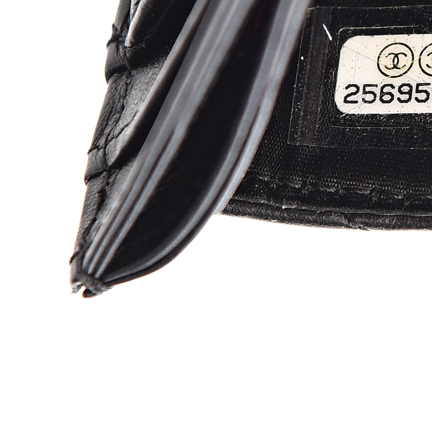 Chanel Aged Calfskin Quilted Gabrielle Card Holder Black 8 of 9