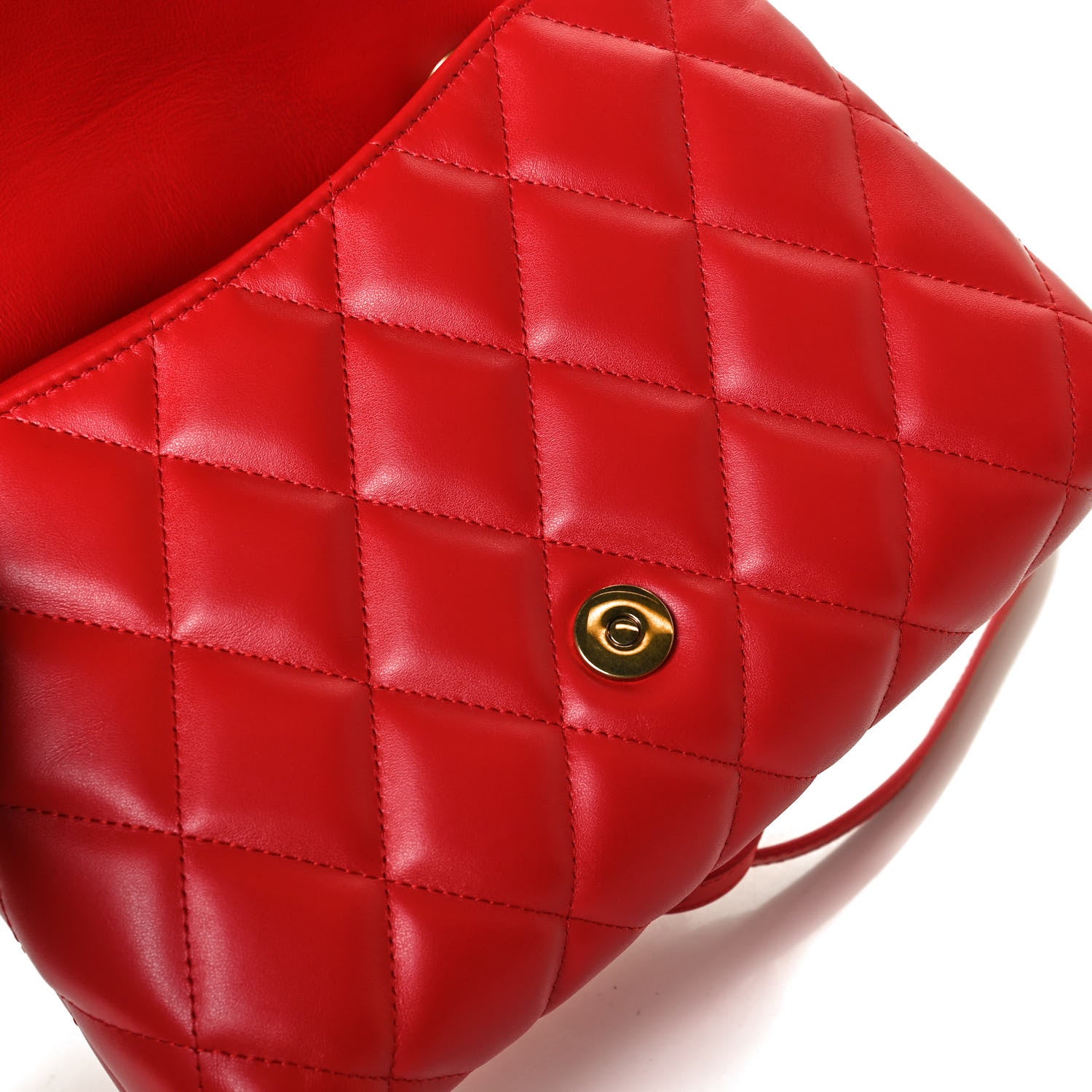 Balenciaga Nappa Calfskin Quilted Medium Touch B Shoulder Bag Bright Red 14 of 14