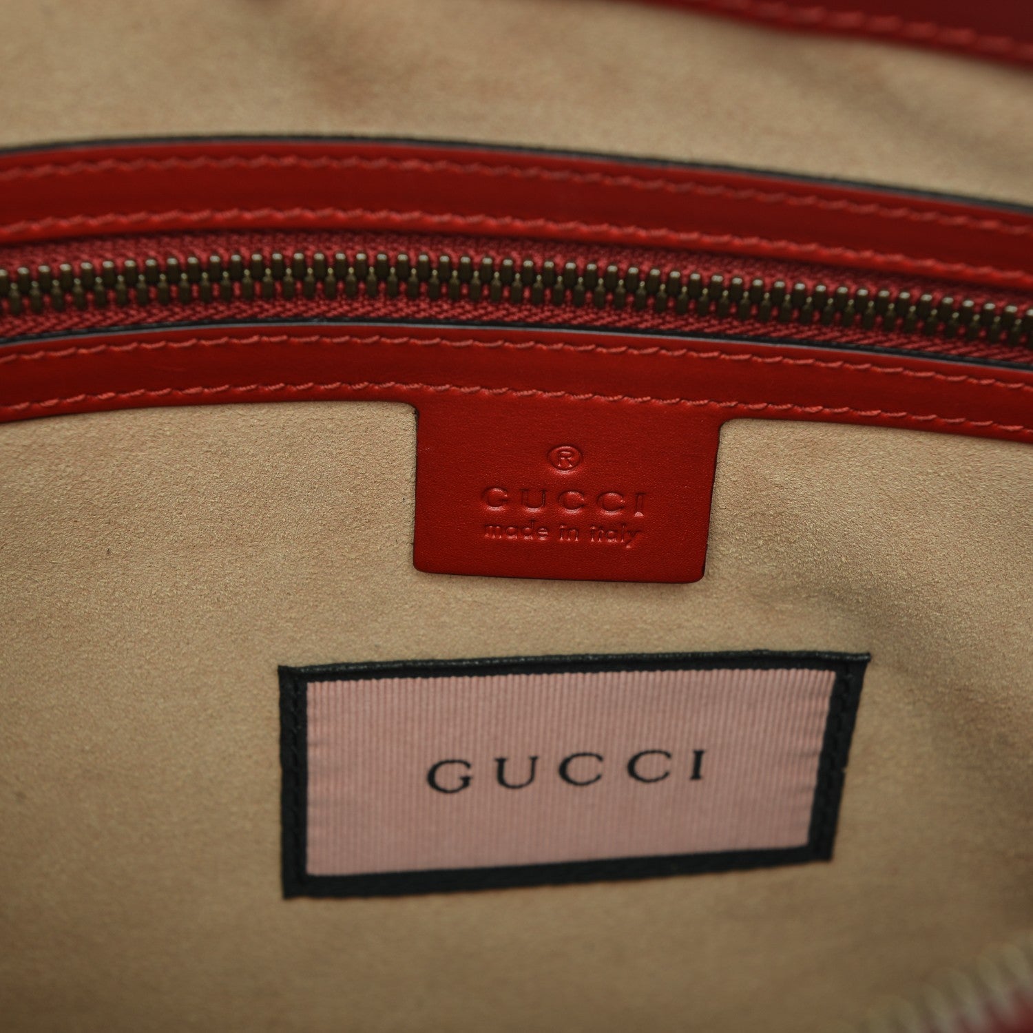Gucci Calfskin GucciGhost Print Medium Documents Holder Hibiscus Red 8 of 8