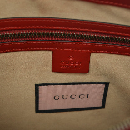 Gucci Calfskin GucciGhost Print Medium Documents Holder Hibiscus Red 8 of 8