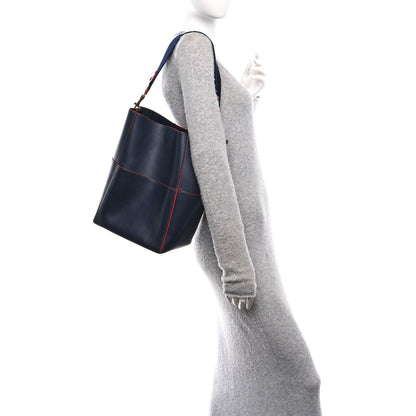 Celine Supersoft Calfskin Sangle Bucket Bag Navy 2 of 12