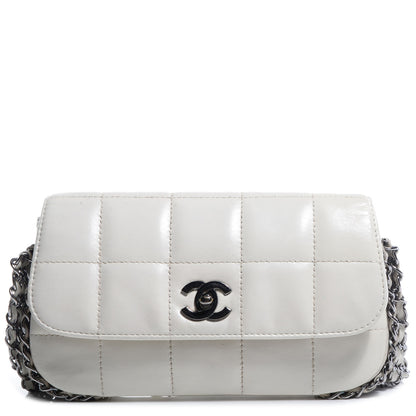 Chanel Lambskin Chocolate Bar 5 Chain Flap White 1 of 8