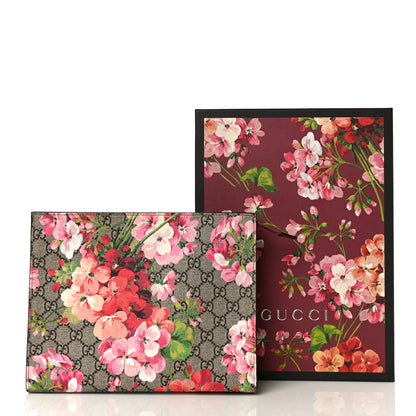 Gucci GG Supreme Monogram Blooms Large Cosmetic Case Beige Multicolor Dry Rose 11 of 11