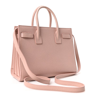 Saint Laurent Grained Calfskin Baby Sac De Jour Antique Rose 3 of 10