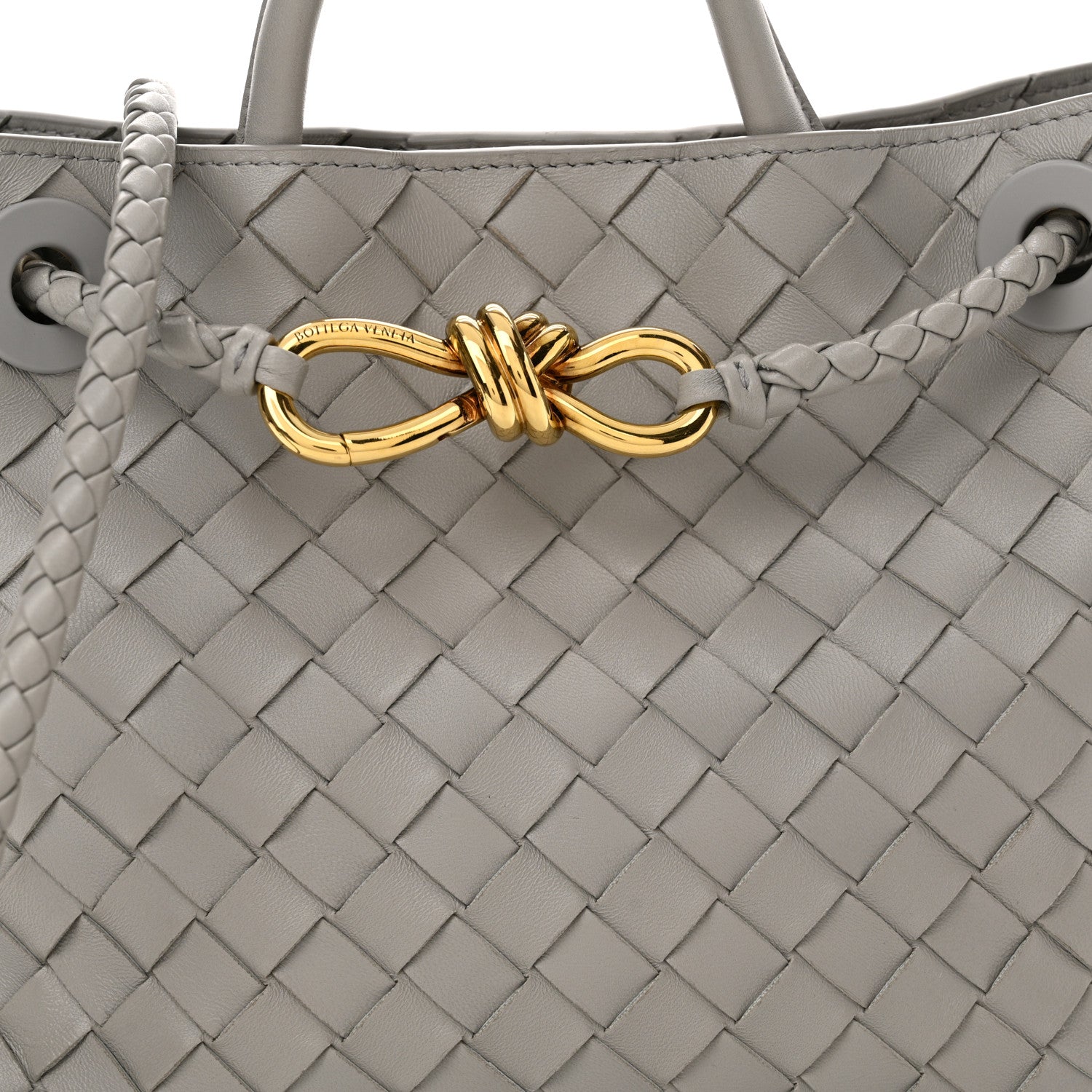 Bottega Veneta Nappa Intrecciato Small Andiamo Shoulder Bag Sterling 7 of 9