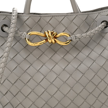 Bottega Veneta Nappa Intrecciato Small Andiamo Shoulder Bag Sterling 7 of 9