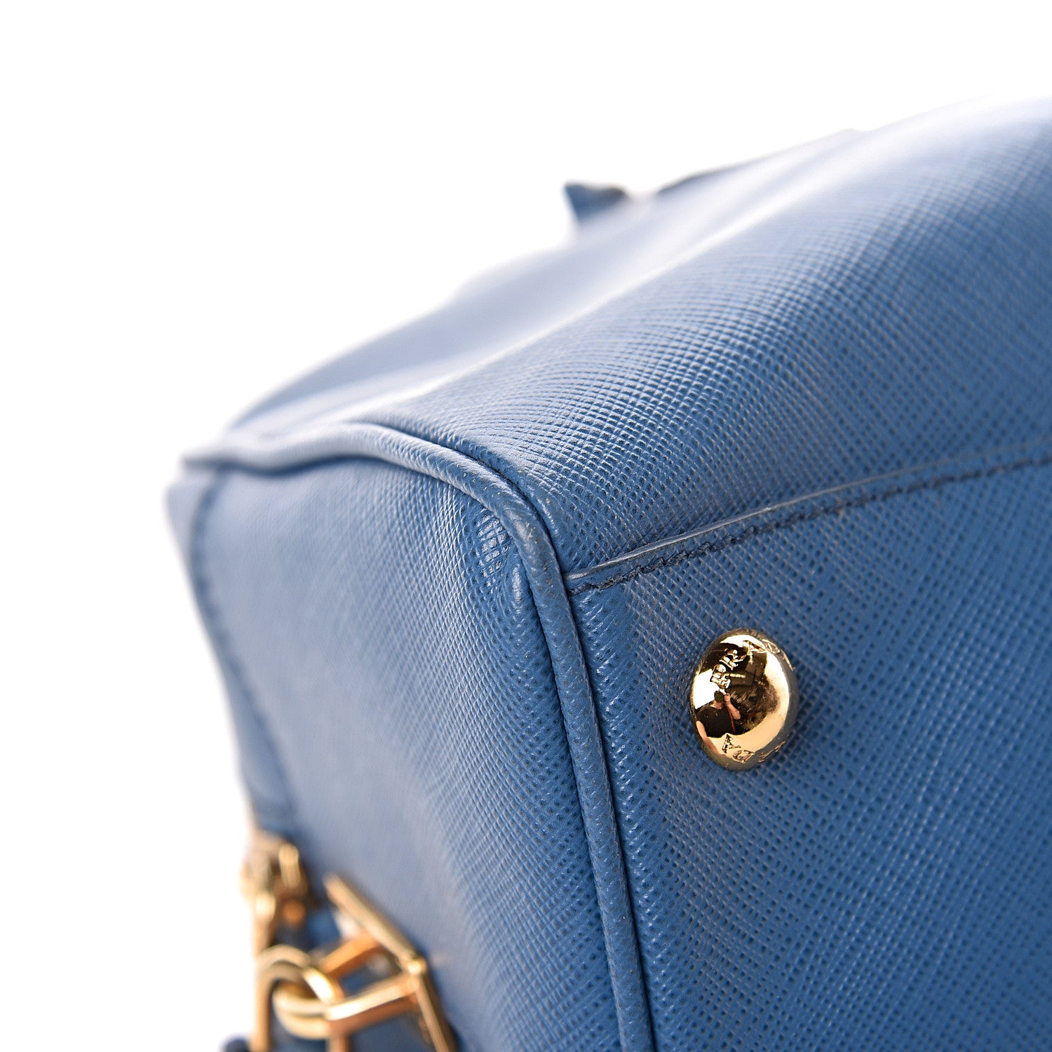 Prada Saffiano Lux Bowling Bag Cobalto 13 of 17