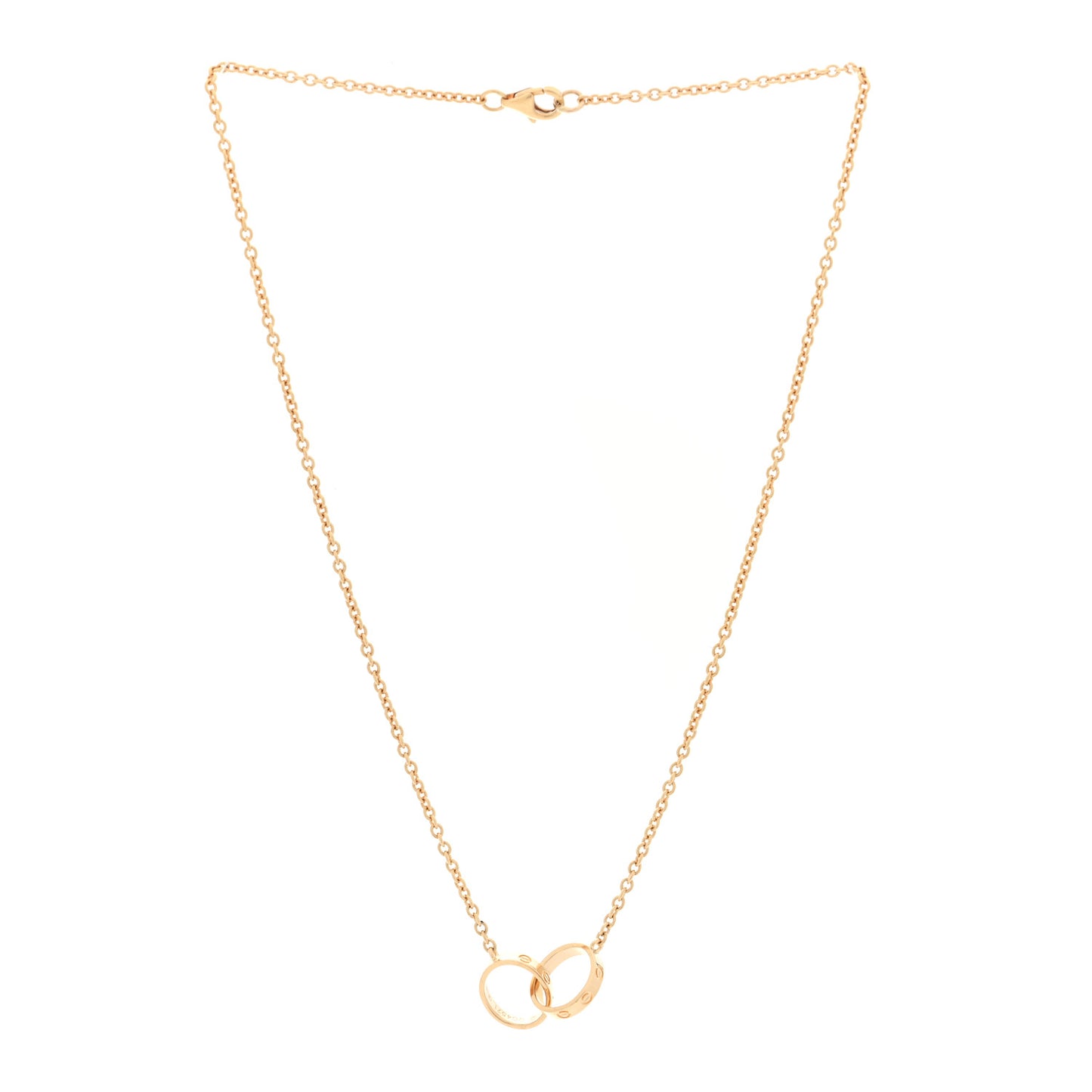 18K Yellow Gold Interlocking LOVE Necklace
