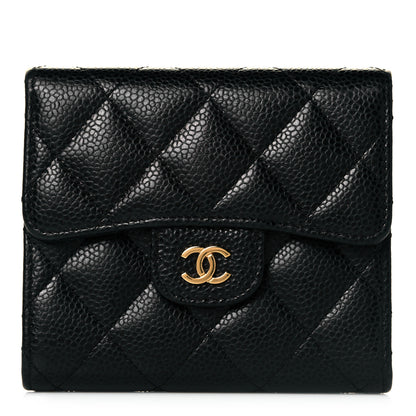 Chanel Caviar Quilted Compact Flap Wallet Black 1 of 8