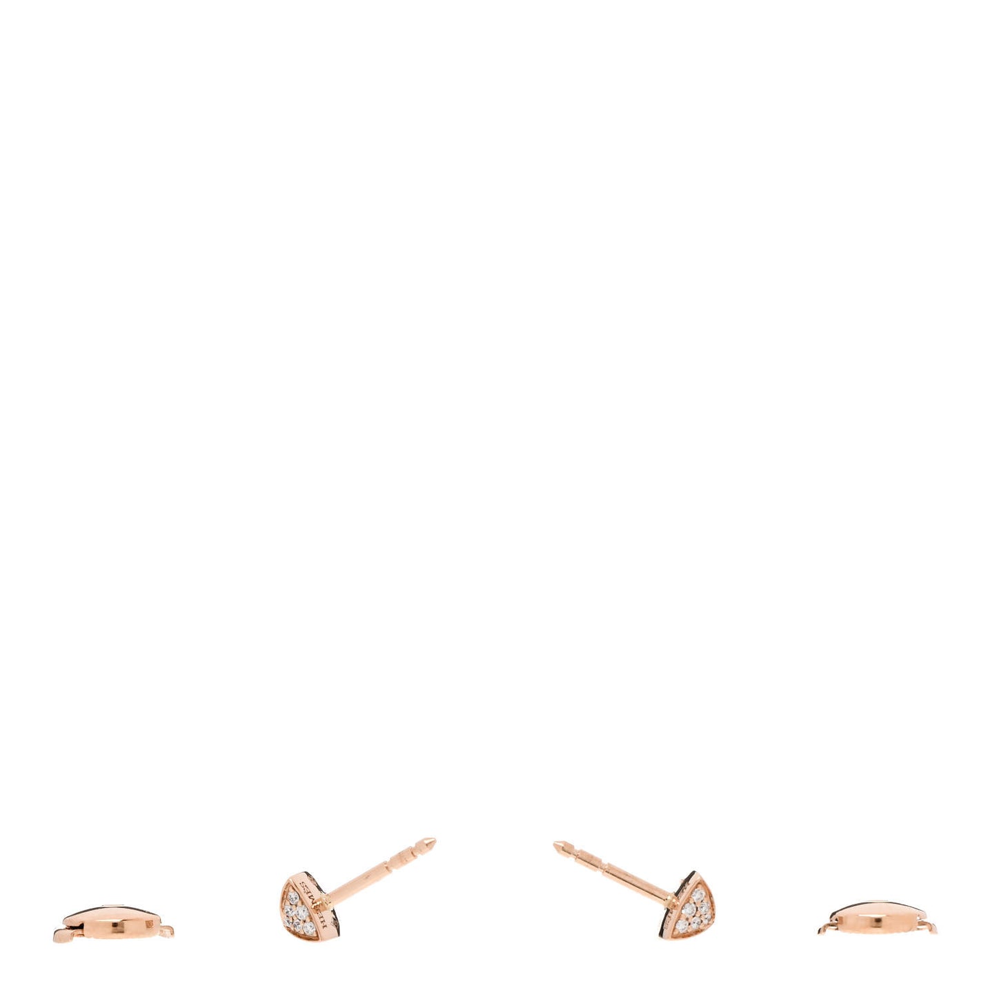 18K Rose Gold Diamond Clou d'H Stud Earrings