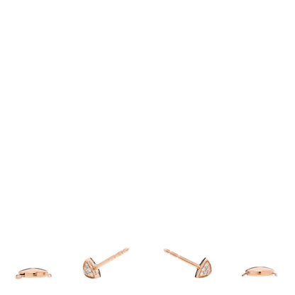 Hermes 18K Rose Gold Diamond Clou d'H Stud Earrings 3 of 5