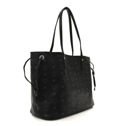 MCM Visetos Medium Liz Reversible Shopper Tote Black 6 of 17