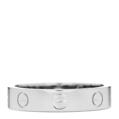 Cartier 18K White Gold Diamond 4mm LOVE Wedding Band Ring 52 6 2 of 4