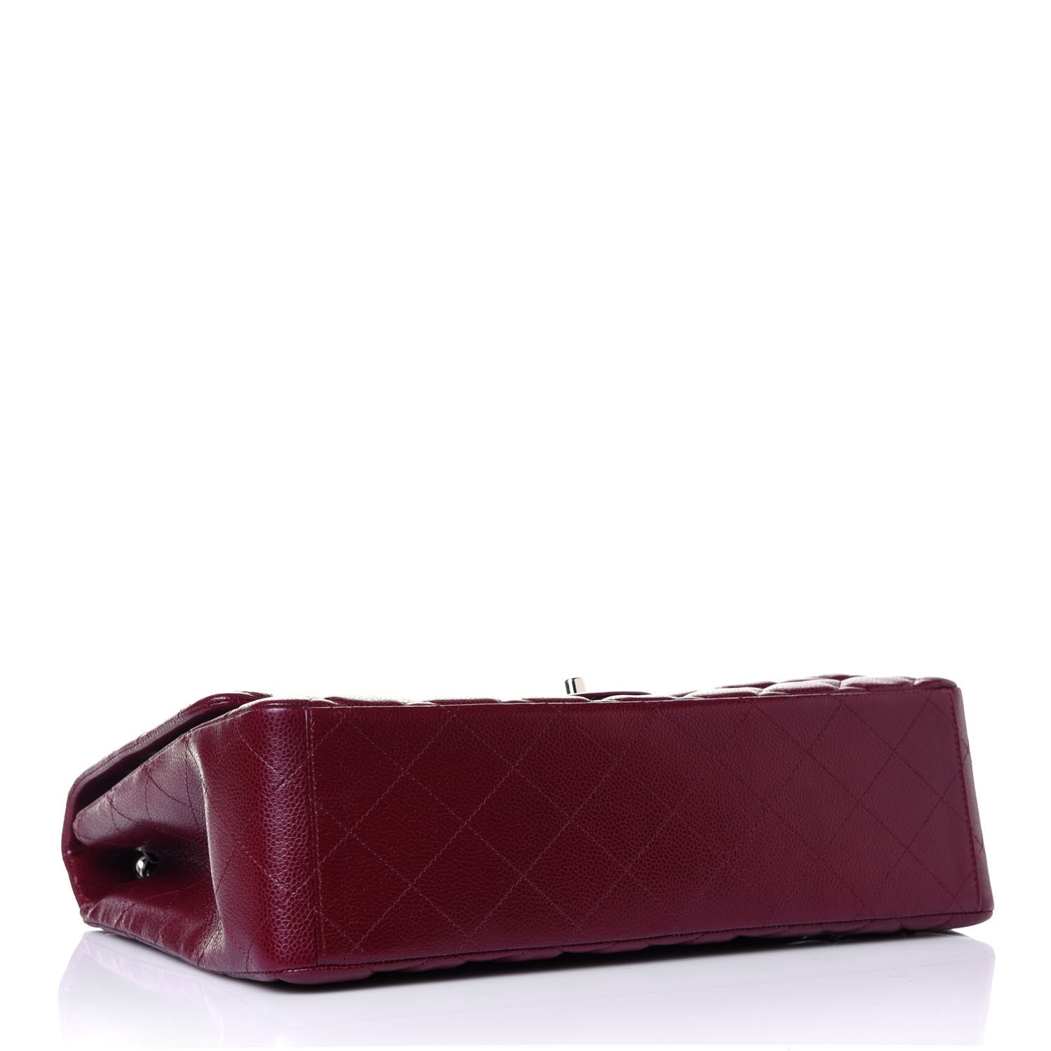 Chanel Caviar Quilted Maxi Single Flap Dark Red 4 of 15