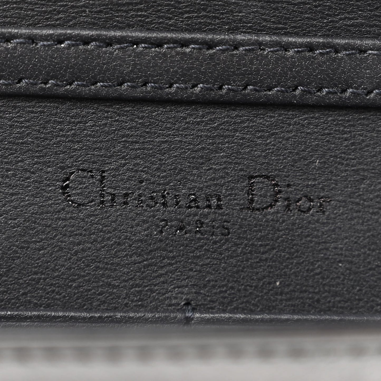 Metallic Patent Micro-Cannage Diorama Wallet on Chain Pouch Black
