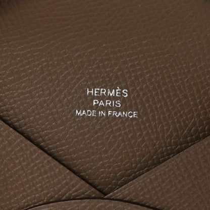 Hermes Epsom Calvi Card Case Etoupe 6 of 7