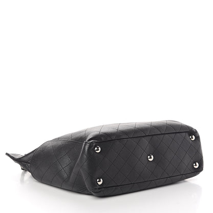Chanel Caviar Stitched Medium CC Pocket Hobo Black 4 of 10